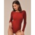 Боди с открытой спиной MY BO295 sangria, Цвет: темно-красный, Размеры: S/M