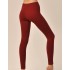Леггинсы в рубчик MY PA797 sangria, Цвет: темно-красный, Размеры: L, изображение 2