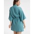 Халат кимоно из хлопкового муслина Esotiq LOONY 40634, Цвет: морская волна, Размеры: M, изображение 2
