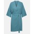 Халат кимоно из хлопкового муслина Esotiq LOONY 40634, Цвет: морская волна, Размеры: M, изображение 5