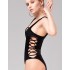 Черный слитный купальник со шнуровкой Opium SF-31, Цвет: черный, Размеры: L, изображение 3