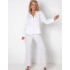 Домашний комплект с брюками Aruelle SIMONE SET, Цвет: белый, Размеры: 2XL, изображение 2