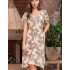 Длинная сорочка из трикотажной вискозы Mia-Amore AELITA 1718, Цвет: бежевый, Размеры: 4XL