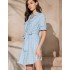 Рубашка хлопковая Mia-Amore CINDY 1847, Цвет: голубой, Размеры: 2XL, изображение 4 Рубашка хлопковая Mia-Amore CINDY 1847, Цвет: голубой, Размеры: 2XL, изображение 4