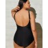 Слитный купальник с формованной чашкой Ysabel Mora 82232 JASPED, Цвет: черный/белый, Размеры: 80E, изображение 2