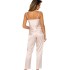 Атласная пижама топ и брюки Donna TIFFANI pyjamas BEIGE, Цвет: бежевый, Размеры: L, изображение 3