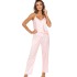 Атласная пижама топ и брюки Donna TIFFANI pyjamas PINK, Цвет: розовый, Размеры: S, изображение 2