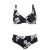 Цветочный купальник формовка слип Sielei FL52+FL68 nero, Цвет: nero (черный), Размеры: 75C, изображение 2