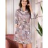 Шелковый короткий халат Mia-Amore MIA 3863, Цвет: мультицвет, Размеры: 2XL/3XL