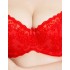 Бюстгальтер балконет с флок напылением Simona M 608 бархат красный, Цвет: бархат красный, Размеры: 80G, изображение 4