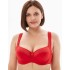 Бюстгальтер полумягкий с подкроем Lina A 6016 красный, Цвет: красный, Размеры: 85F, изображение 3