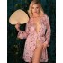 Атласный пеньюар LIVIA CORSETTI LC 90599 MARNIVMA SZLAFROK, Цвет: пудровый, Размеры: S/M