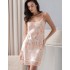 Короткая сорочка из шелка и вискозы Mia-Amore MOLLY 1920, Цвет: персиковый, Размеры: XL