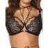 Кружевной полумягкий бюстгальтер Kinga RACHEL ALICE 1061-BC, Цвет: черный+бежевый, Размеры: 65K