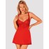 Сорочка и стринги Obsessive AMOR CHEMISE CHERRIS, Цвет: красный, Размеры: S/M