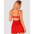Сорочка и стринги Obsessive AMOR CHEMISE CHERRIS, Цвет: красный, Размеры: S/M, изображение 2