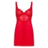 Сорочка и стринги Obsessive AMOR CHEMISE CHERRIS, Цвет: красный, Размеры: S/M, изображение 3