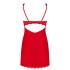 Сорочка и стринги Obsessive AMOR CHEMISE CHERRIS, Цвет: красный, Размеры: S/M, изображение 4