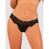 Черные кружевные трусики Obsessive MADERRIS PANTIES, Цвет: черный, Размеры: XS/S