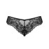 Черные кружевные трусики Obsessive MADERRIS PANTIES, Цвет: черный, Размеры: XS/S, изображение 4