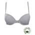 Хлопковый бюстгальтер пуш-ап Sielei NATURAL COTTON 1444 grigio melange, Цвет: grigio melange, Размеры: 80B, изображение 2