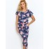 Женская пижама с цветочным принтом Taro ELLIE 2881, Цвет: синий, Размеры: S, изображение 2