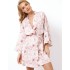 Атласный халат Aruelle ASTRID, Цвет: бежевый/розовый, Размеры: M