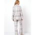 Фланелевая пижама с брюками Aruelle AVERY, Цвет: серый/бежевый, Размеры: XS, изображение 3