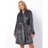 Плюшевый женский халат Aruelle EVA DARK GREY, Цвет: темно-серый, Размеры: 2XL, изображение 2