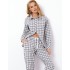 Фланелевая пижама с брюками Aruelle STACY, Цвет: серый/белый, Размеры: XL