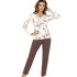 Пижама из вискозы Donna BELINDA pyjamas, Цвет: экрю, Размеры: M, изображение 2