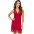 Бордовая сорочка с кружевом Donna DORIS II nightdress, Цвет: бордовый, Размеры: S