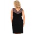 Ночная сорочка с кружевным верхом Donna LARISA PLUS nightdress, Цвет: черный, Размеры: 3XL, изображение 2 Ночная сорочка с кружевным верхом Donna LARISA PLUS nightdress, Цвет: черный, Размеры: 3XL, изображение 2