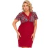 Сорочка с короткими рукавами Donna RITA PLUS nightdress, Цвет: бордовый, Размеры: 5XL