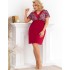 Сорочка с короткими рукавами Donna RITA PLUS nightdress, Цвет: бордовый, Размеры: 5XL, изображение 3