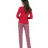 Женская пижама из вискозы Donna RITA long pyjamas, Цвет: бордовый, Размеры: S, изображение 3 Женская пижама из вискозы Donna RITA long pyjamas, Цвет: бордовый, Размеры: S, изображение 3