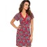 Сорочка с короткими рукавами Donna RITA nightdress, Цвет: бордовый, Размеры: S