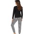 Женская пижама Donna ZEBRA pyjamas, Цвет: черно-белый, Размеры: S, изображение 3