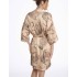 Халат кимоно из атласа Esotiq LOVABLE 40444, Цвет: бежевый, Размеры: M, изображение 2