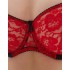 Кружевной мягкий бюстгальтер балконет Lina A 3069 черно-красный, Цвет: черно-красный, Размеры: 70C, изображение 5