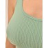 Топ в рубчик на широких бретелях MY BR495 mint, Цвет: мята, Размеры: L, изображение 3