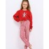 Пижама для девочки Sensis HAZEL KIDS, Цвет: красный, Размеры: 122-128