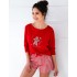 Женская пижама с шортами Sensis HAZEL, Цвет: красный, Размеры: XL