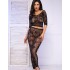 Кружевной комплект топ + леггинсы Chilirose 4661 SET черный, Цвет: черный, Размеры: S/M, изображение 2