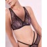 Кружевной бюстгальтер Alles GLOSSY IRIS M BRALETTE black/pink, Цвет: черный, Размеры: 70C, изображение 4