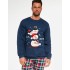 Пижама мужская Cornette 115 SNOWMAN, Цвет: темно-синий/красный, Размеры: 2XL
