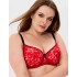 Бюстгальтер с мягкими кружевными чашками Lina A 6010 черно-красный, Цвет: черно-красный, Размеры: 80E, изображение 2