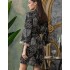 Шелковый короткий халат Mia-Amore ALYSSON 4033, Цвет: черный, Размеры: L/XL, изображение 2