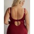 Сексуальная сорочка с чашками Kris Line RUBIN halka soft full cup, Цвет: гранат, Размеры: 65JJ, изображение 5