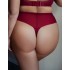 Стринги с высокой талией Kris Line RUBIN stringi high waist, Цвет: гранат, Размеры: M, изображение 2